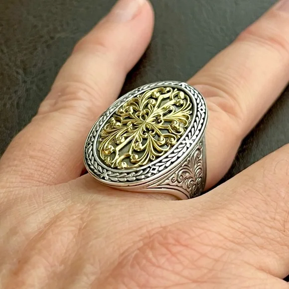 Konstantino 18k gold and sterling silver ring - Picture 2 of 15